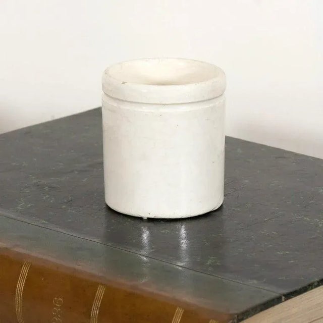 Late 19th Century Small 19th Century Antique French Ironstone Preserving Pots or Pots à Confiture For Sale - Image 5 of 9