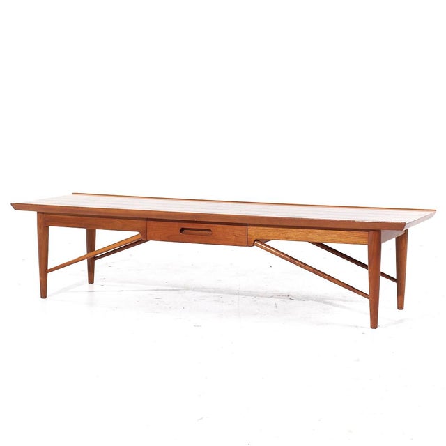 Mid-Century Modern Henredon Heritage Mid Century Walnut Coffee Table For Sale - Image 3 of 9