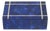 Mid Century Modern Lapis Lazuli, Silver Inlay and Quartz Stone Box, 1950's For Sale