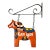 1970s Vintage Boho Chic Gustavian Swedish Dala Horse House Sign & Iron Bracket For Sale