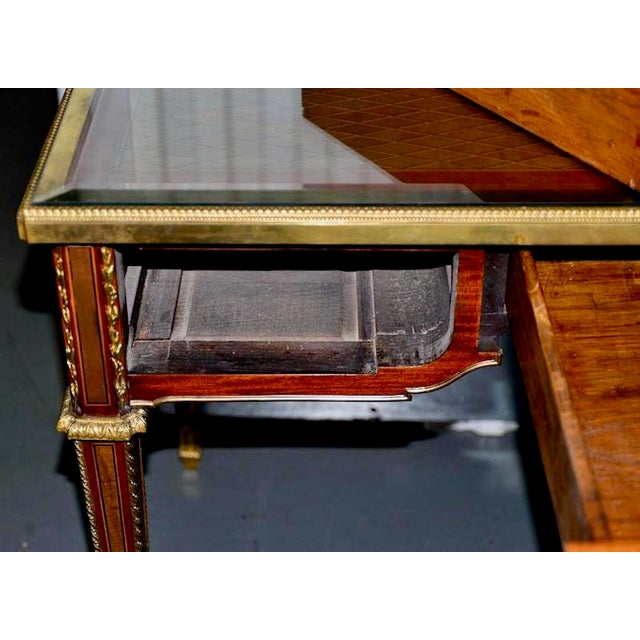 Chestnut Louis XVI-style Writing Table, After Jean-Henri Riesener For Sale - Image 8 of 13
