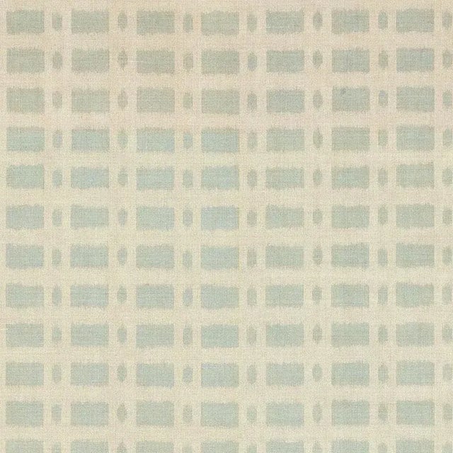 Transitional Sample - Schumacher X Veere Grenney Townline Road Fabric in Aqua For Sale - Image 3 of 3