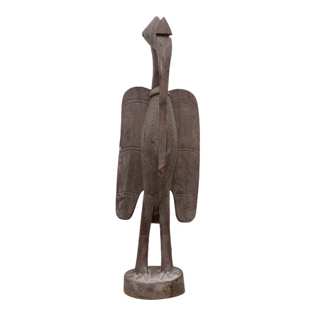 Ancient Savannah African Weathered Bird Statue For Sale