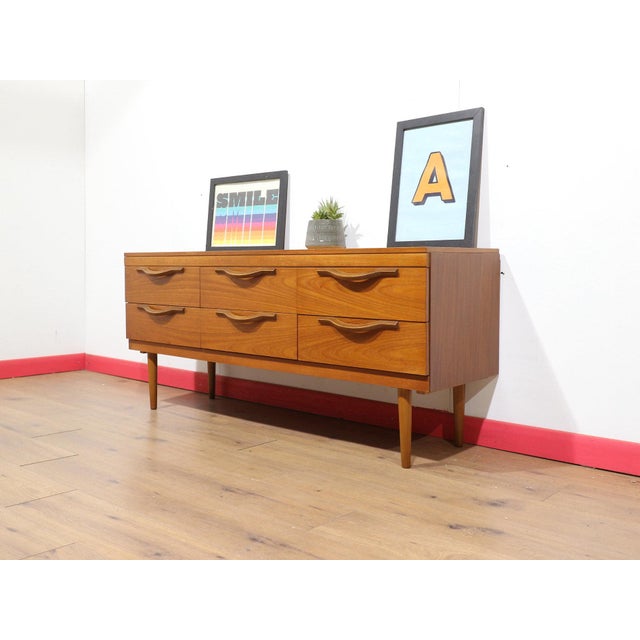 Mid 20th Century Mid Century Modern Vintage Teak Dresser Drawers by Stonehill Danish Style For Sale - Image 5 of 11