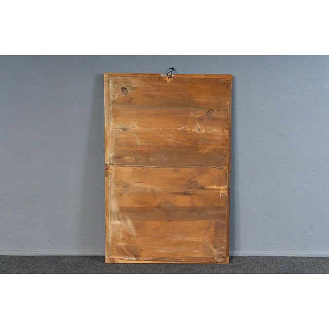 Antique Mirror with Pine Frame, 1900s For Sale - Image 4 of 12