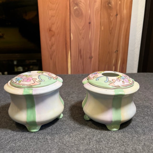 Antique Lilian Bauer Bavaria Porcelain Dresser Set - 2 Pieces For Sale In Orlando - Image 6 of 11