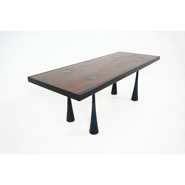 Tan Dining Table attributed to Angelo Mangiarotti for La Sorgente Dei Mobili, 1970s For Sale - Image 8 of 14