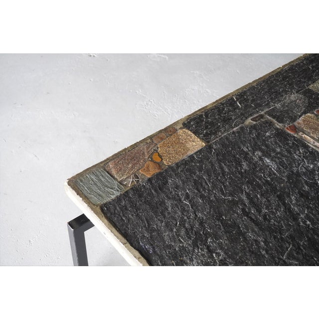 Slate Stone Mosaic Coffee Table by Paul Kingma, the Netherlands, 1964 For Sale - Image 4 of 10