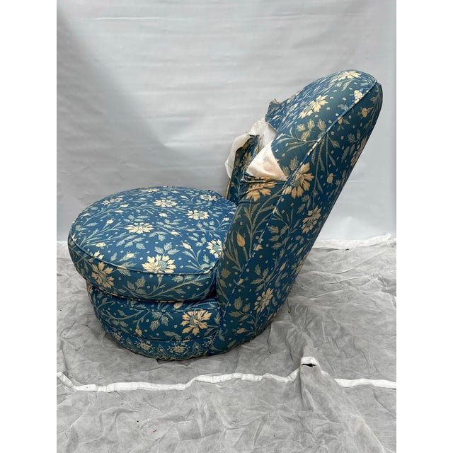 Vintage Upholstered Slipper Chair For Sale - Image 6 of 10