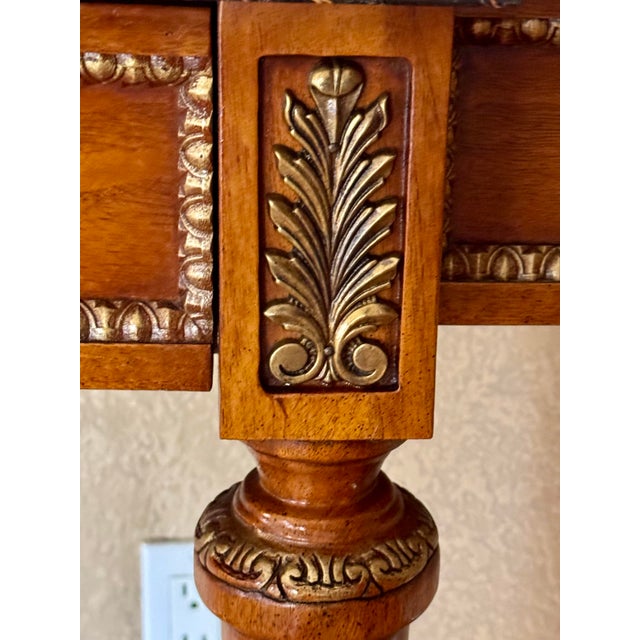 French Louis XVI Inspired Henredon Marble Top Console For Sale - Image 10 of 12
