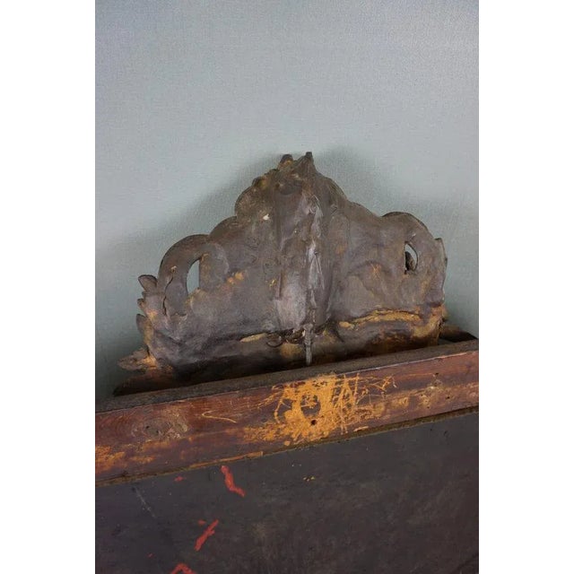 Large Antique French Fireplace Mirror with Ornament For Sale - Image 9 of 13