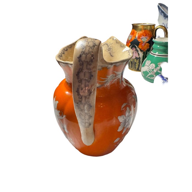 Antique Thomas Dimmoch “Tripod” Pitcher, circa 1840. Kaoline ware. Good estate condition, discoloration in interior and...