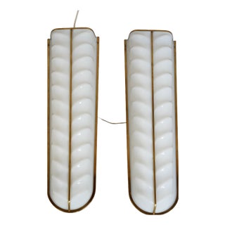 Acrylic Glass Wall Lamps, Italy, 1960s, Set of 2 For Sale