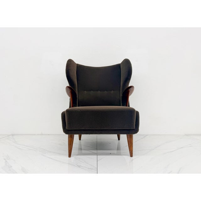 Model Vp 37 Oak and Teak Lounge Chair by Georg Thams, Denmark 1950's For Sale - Image 4 of 13