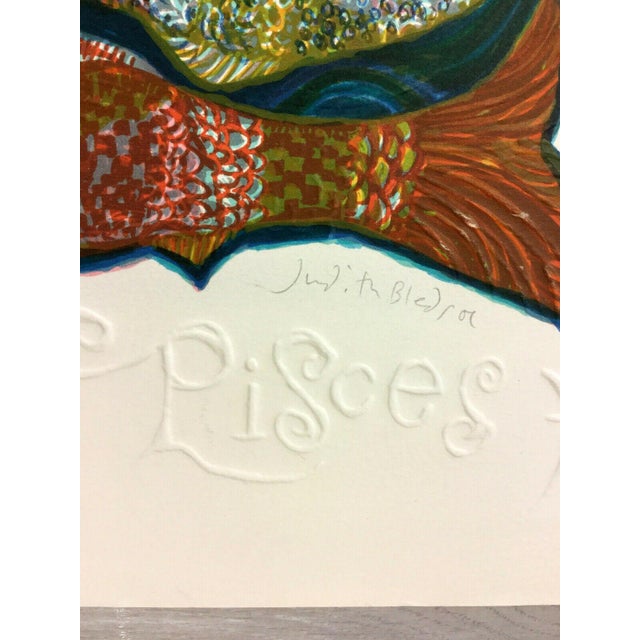 For your consideration is a hand signed lithograph by American artist Judith Bledsoe. Size is 11.5 x 18.25 unframed.