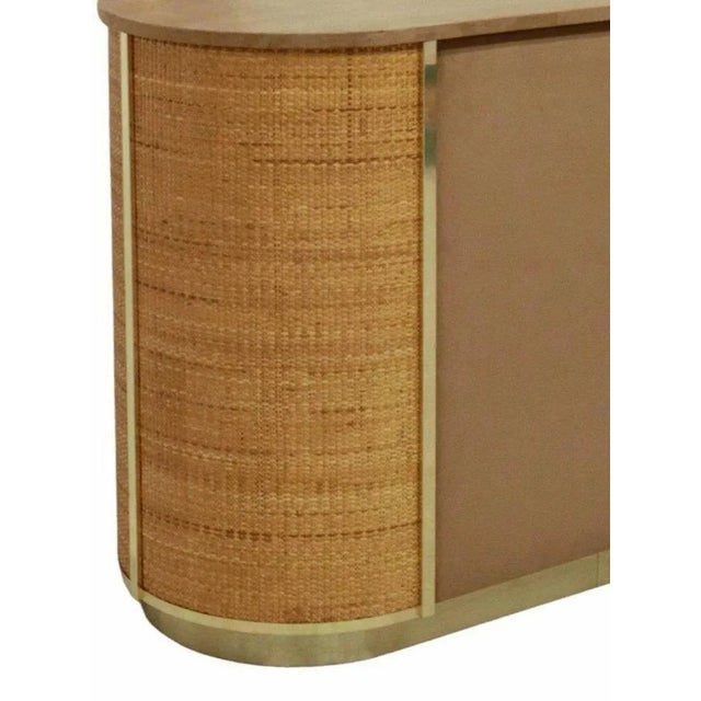 Postmodern 1970s Modern Console Vanity With Mirror For Sale - Image 3 of 6