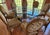 Custom Round Glass Dining Table With Eight Matching Chairs For Sale - Image 9 of 10