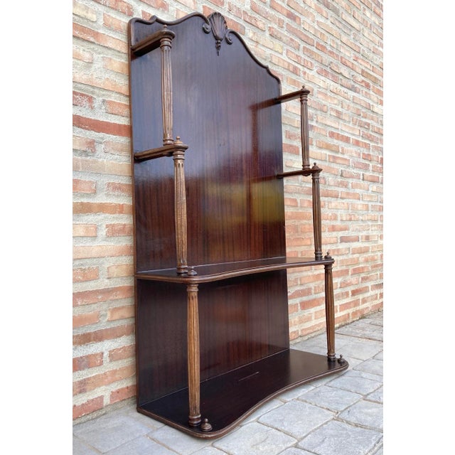 French Walnut Shelf, 1970s For Sale - Image 10 of 13