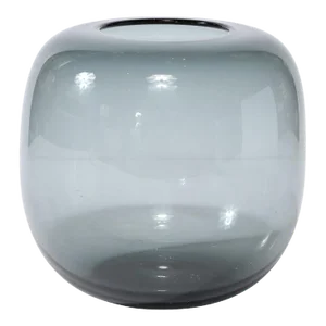 Scandinavian Mid-Century Modern Smoked Translucent Glass Vase by Holmegaard
