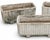 Set of 3 large rectangular stone planters. Very good condition. Dimensions: Height 39 cm, Length 86 cm, Depth 31 cm.