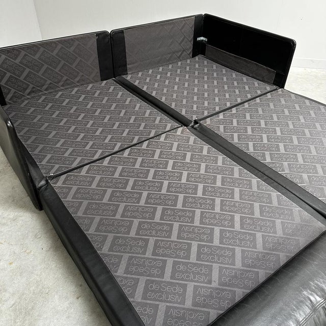 DS-76 Modular Sofa in Black Leather from de Sede, Switzerland, 1970s, Set of 2 For Sale - Image 11 of 13