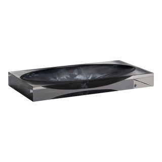 Ducale Bath Accessories Tray in Black/White For Sale