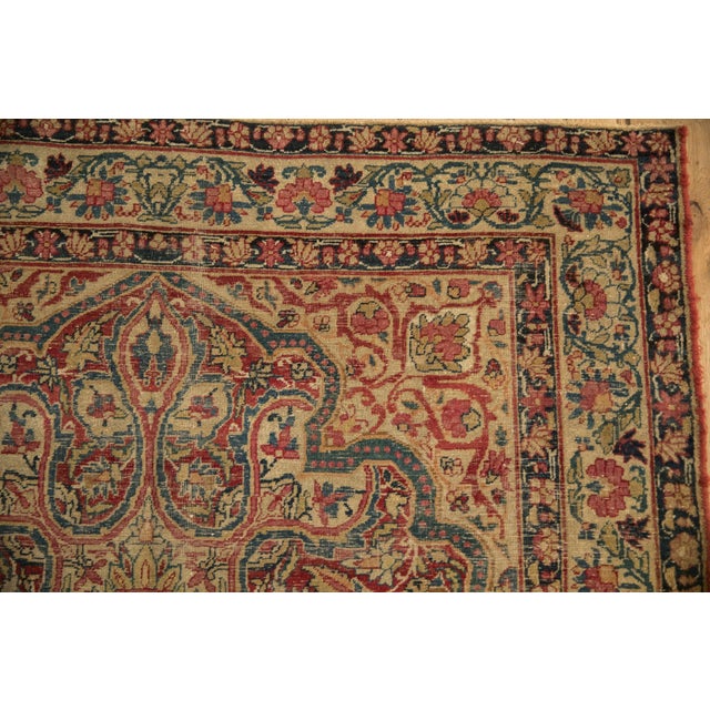 Antique Kerman Rug - 4'1" x 6'11" For Sale - Image 9 of 10