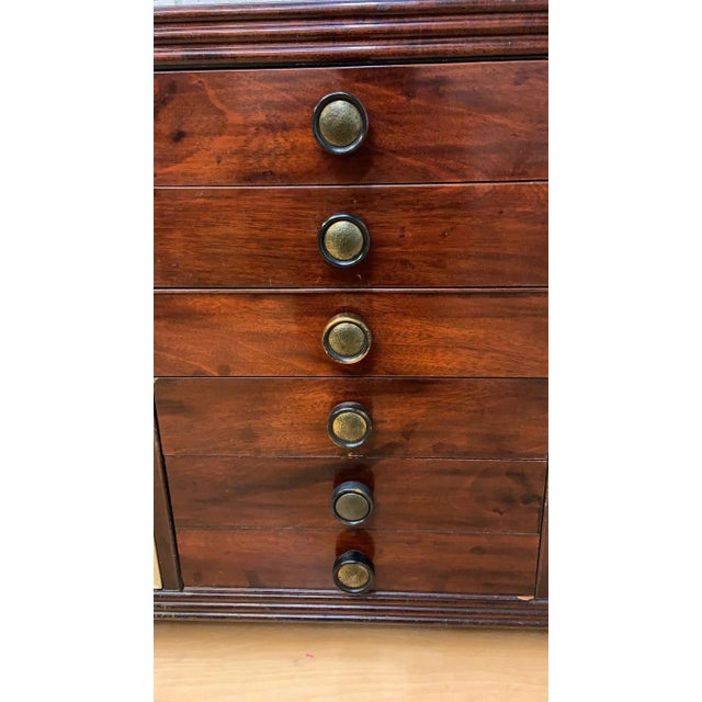 Brown Art Deco Paul Frankl for Johnson Furniture Style Mahogany & Cork Sideboard For Sale - Image 8 of 12