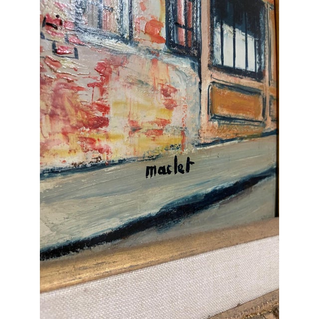 Elisee Maclet, French Impressionist Oil Painting Elisee Maclet Paris Montmartre Street Scene For Sale - Image 4 of 7
