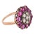 Early 20th Century Victorian Rose Cut Diamond Ruby Rose Gold Silver Ring, Size 5 For Sale - Image 4 of 6