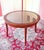 Vintage Round Table in Wood and Glass For Sale - Image 4 of 4