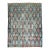 Blue Shabby Chic Vintage Anatolian Deco Carpet - 6'11" x 9'8" For Sale