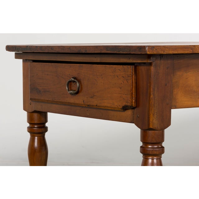 Antique Late 19th Century French Provincial Fruitwood Dining Table For Sale - Image 9 of 18