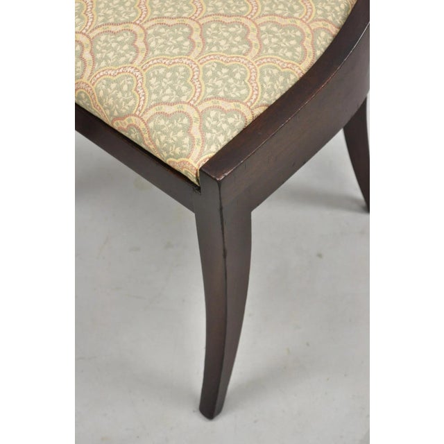 Late 20th Century Attributed to Pietro Constantini Italian Regency Mahogany Klismos Dining Chairs - Set of 4 For Sale - Image 9 of 15