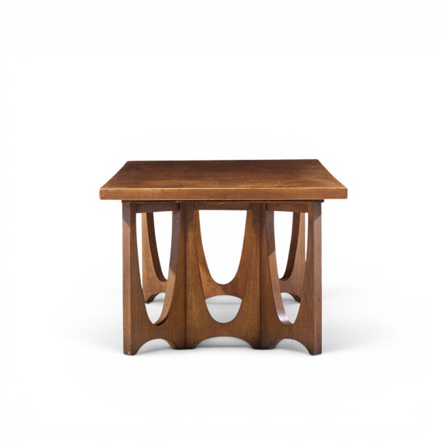 Broyhill Brasilia Broyhill Brasilia Mid Century Walnut Coffee Table For Sale - Image 4 of 9