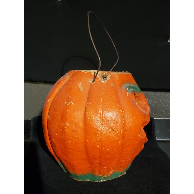 Vintage “Sly Grin” Halloween Pulp / Papier Mache' Jack-O’-Lantern 1930s For Sale In Los Angeles - Image 6 of 9