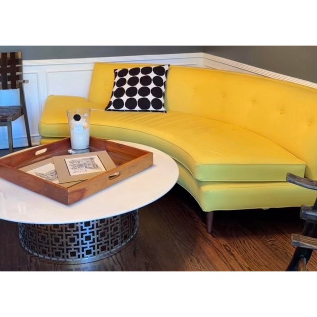 Dramatic pair of Jonathan Adler curved banquette arc modules (High Point manufacture). These were part of Adler’s modular...