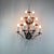 Metal Nine-Light Gilded Iron and Crystal Wall Lamp, 1960s For Sale - Image 7 of 7