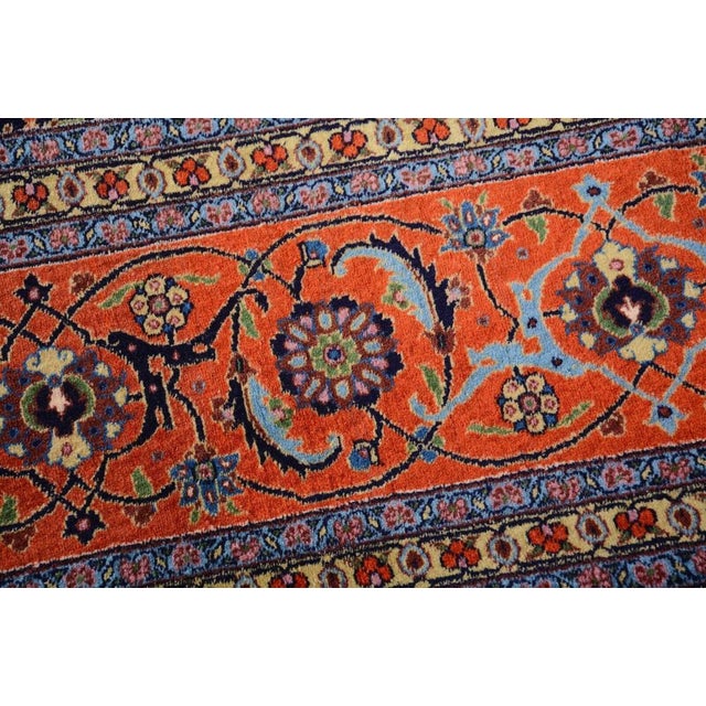 Blue Antique Tabriz Rug For Sale - Image 8 of 11