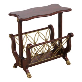Maitland Smith Regency Mahogany Magazine Table For Sale