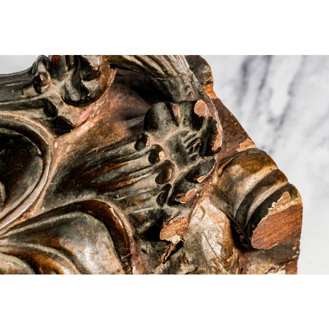Hand Carved Large Antique Chinese Guanyin Wood Sculpture on Dragon Buddhist Asian Home Decor For Sale - Image 12 of 17