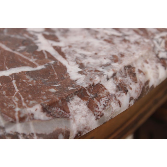 Pair Vintage Italian Neoclassical Marble Top Occasional Tables For Sale - Image 11 of 15