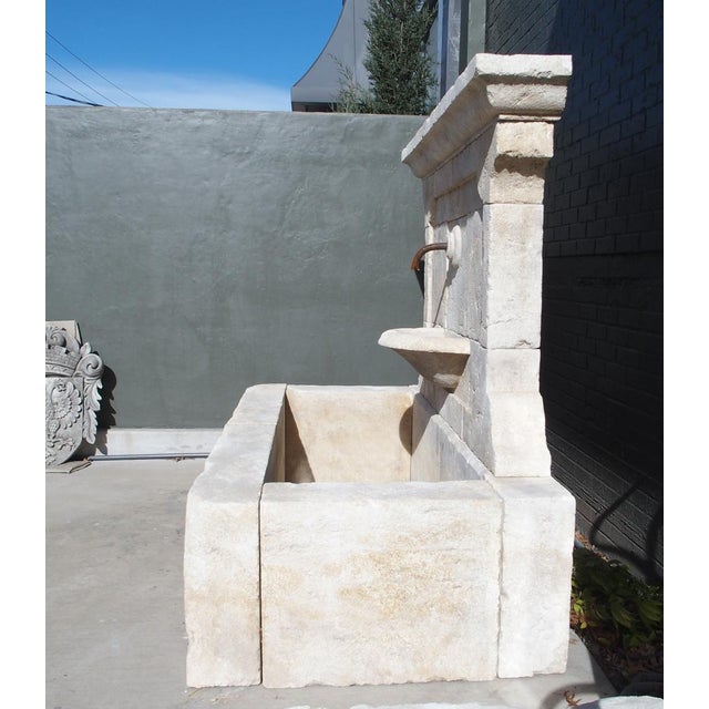 Sigonce Large Carved Spill Bowl Limestone Wall Fountain From Provence, France For Sale In Dallas - Image 6 of 18