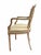French Pair Vintage French-Style Shield-Back Upholstered Accent Chairs For Sale - Image 3 of 7
