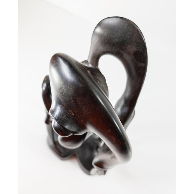 Mid-Century Modern African Carved Abstract Ebony Sculpture For Sale - Image 12 of 12