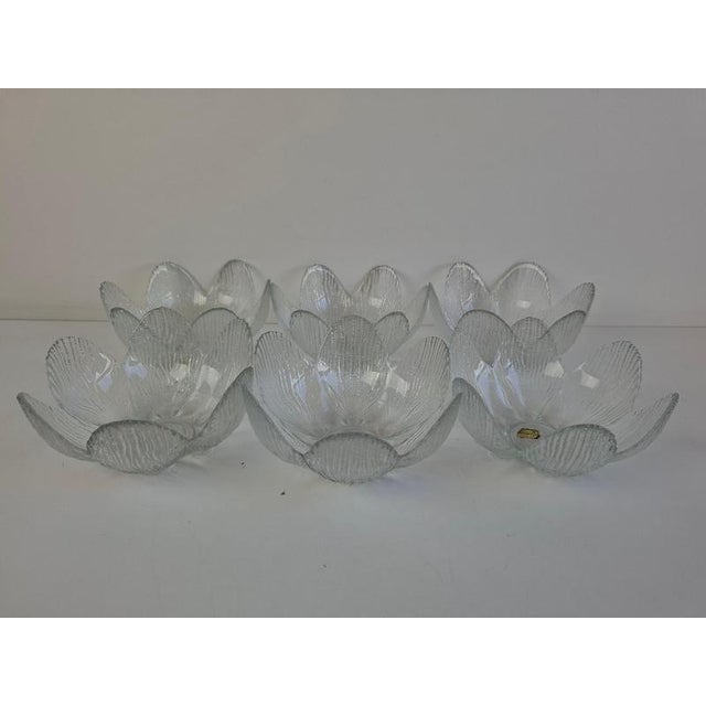 Bohemia Glass Flower Dessert Bowls, Former Czechoslovakia, 1960, Set of 6 For Sale - Image 8 of 18