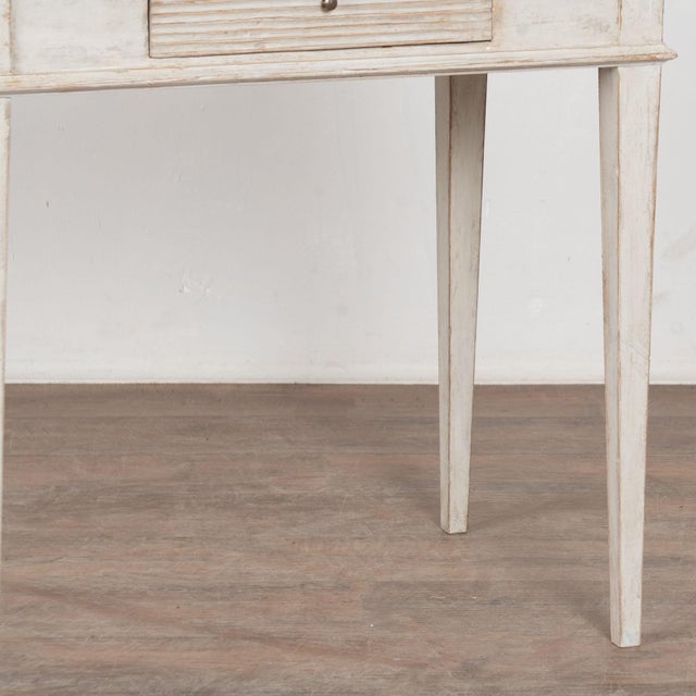 19th Century Swedish White Painted Pine Side Table With Single Drawer For Sale - Image 13 of 14