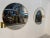 Pair of Italian Large Round Brass Framed Wall Mirrors, 1950s For Sale In Los Angeles - Image 6 of 8