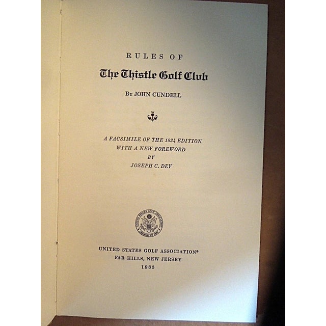 1983 Rules of the Thistle Golf Club and a Few Rambling Remarks on Golf: 2 Volumes For Sale In New York - Image 6 of 9