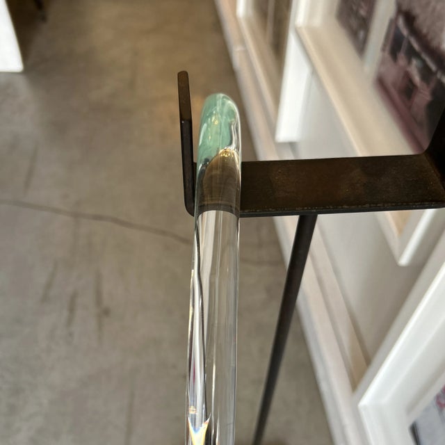 Metal Contemporary Artist - Made Blown Glass and Iron Sculpture Signed For Sale - Image 7 of 7